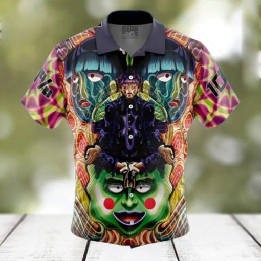 Trippy Shigeo Kageyama Mob Psycho100 Button Up Hawaiian Shirt