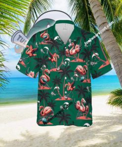 Tulane Green Wave Coconut Tree Island Hawaiian Shirt Flamingo Play Football Gift Beach