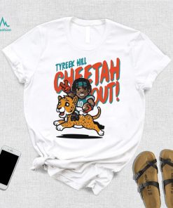 Tyreek Hill cheetah out Miami Dolphins football cartoon shirt