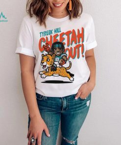 Tyreek Hill cheetah out Miami Dolphins football cartoon shirt