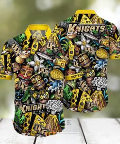 UCF Knights NCAA Mens Floral Button Up Hawaiian Shirt