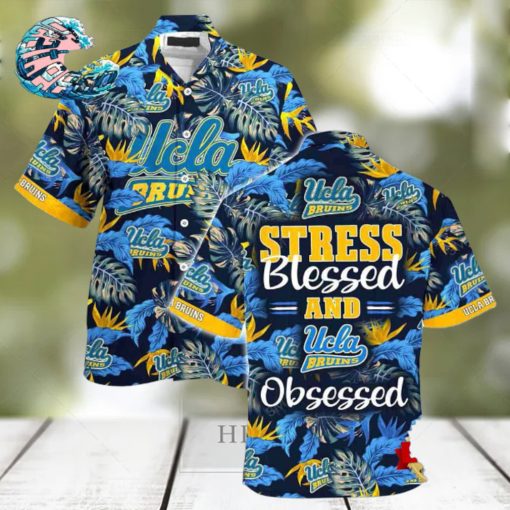 UCLA Bruins Summer Beach Hawaiian Shirt Stress Blessed Obsessed