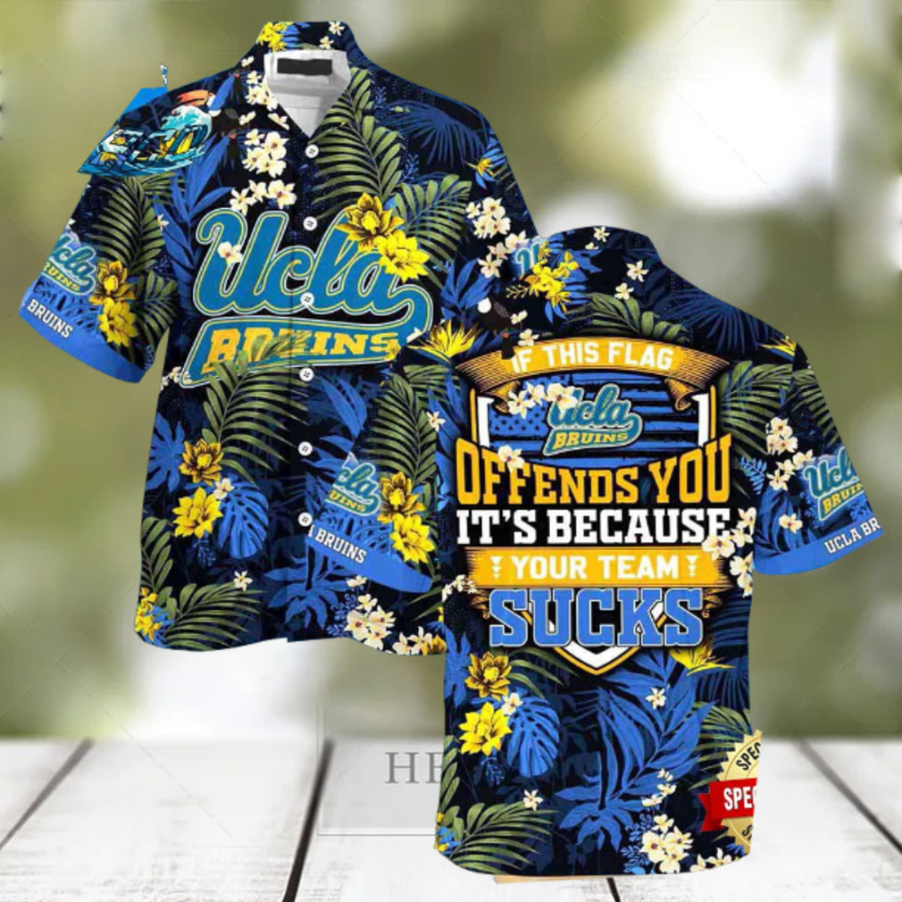 UCLA Bruins Summer Beach Hawaiian Shirt This Flag Offends You UCLA Bruins Summer Beach Hawaiian Shirt This Flag Offends You