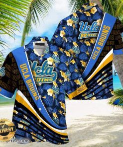 UCLA Bruins Summer Beach Hawaiian Shirt With Tropical Flower Pattern