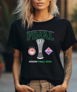 UEFA Europa Conference League Final Athens Final 2024 Matchup Olympiakos Vs Fiorentina T Shirt