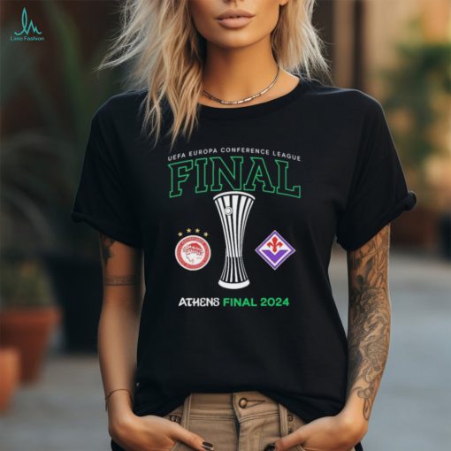 UEFA Europa Conference League Final Athens Final 2024 Matchup Olympiakos Vs Fiorentina T Shirt