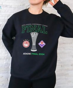 UEFA Europa Conference League Final Athens Final 2024 Matchup Olympiakos Vs Fiorentina T Shirt