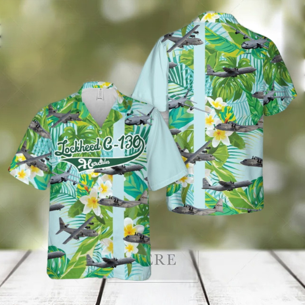 US Air Force Lockheed C 130 Hercules Hawaiian Shirt US Air Force Lockheed C 130 Hercules Hawaiian Shirt