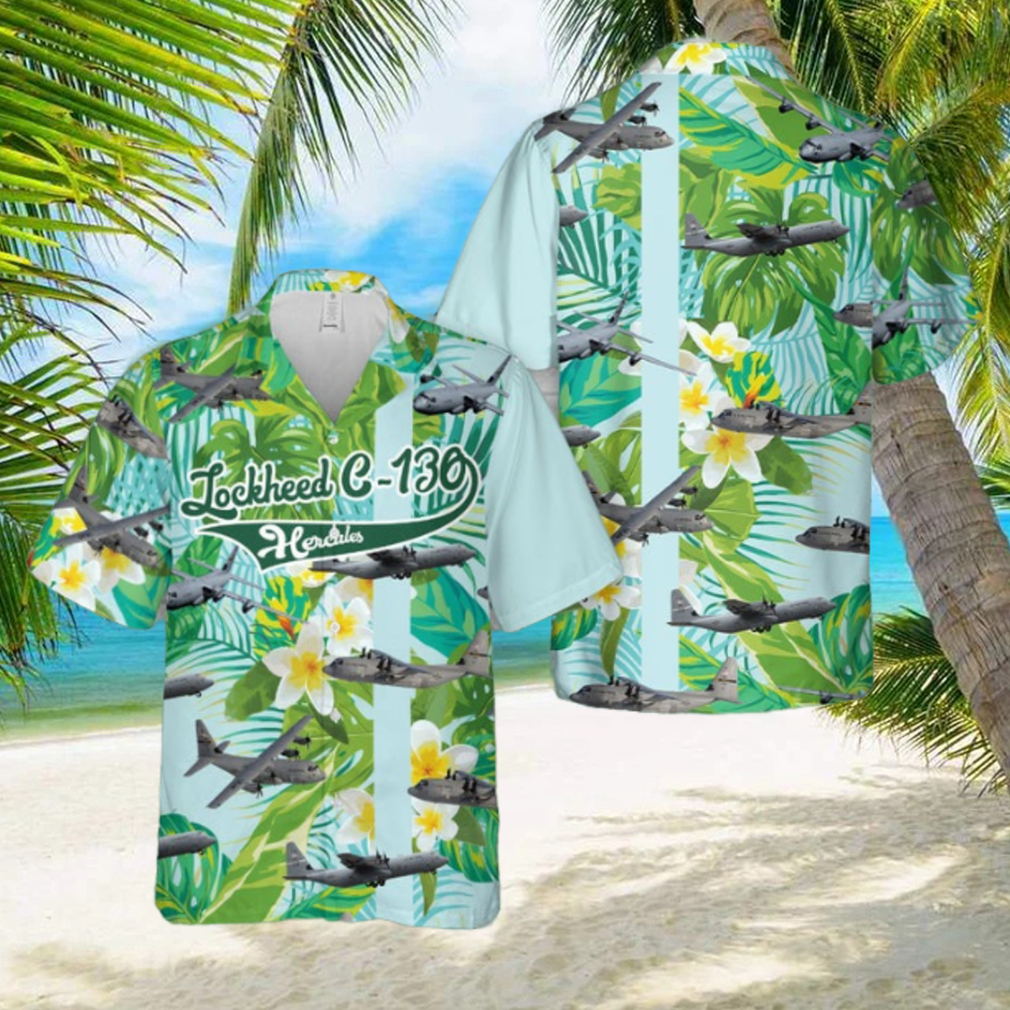 US Air Force Lockheed C 130 Hercules Hawaiian Shirt US Air Force Lockheed C 130 Hercules Hawaiian Shirt