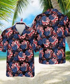 US Flag Rose Hawaiian Shirt For Men Women Summer