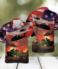 US Marine Corps Assault Amphibious Vehicle AAV, 4th Of July Hawaiian Shirt