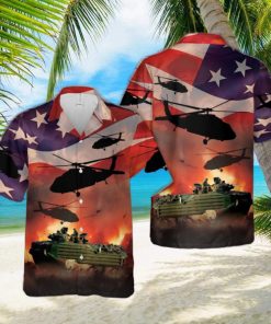 US Marine Corps Assault Amphibious Vehicle AAV, 4th Of July Hawaiian Shirt