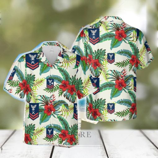 US Navy Red E_5 Gunner’s Mate GM Hawaiian Shirt