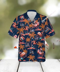 UTSA Roadrunners Coconut Tree Pattern 3D Hawaiian Shirt Flamingo Play Football For Men Women