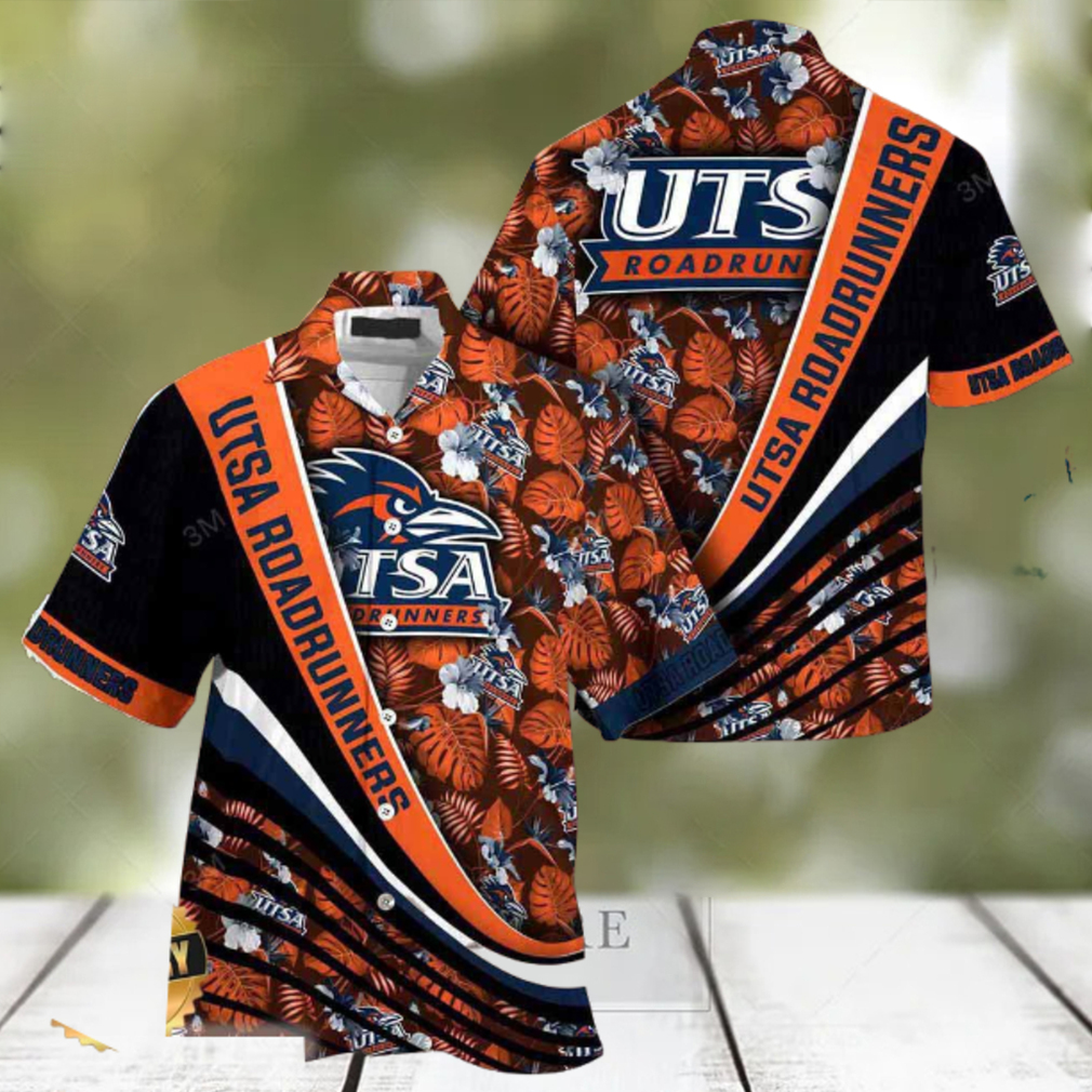 UTSA Roadrunners Summer Beach Hawaiian Shirt With Tropical Flower Pattern UTSA Roadrunners Summer Beach Hawaiian Shirt With Tropical Flower Pattern