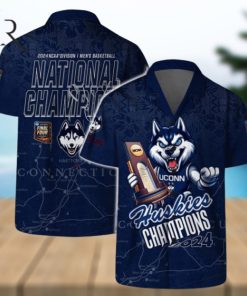 Uconn Huskies National Champions 2024 Hawaiian Set