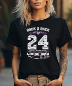 Uconn huskies men’s basketball team 2024 champions back2back shirt