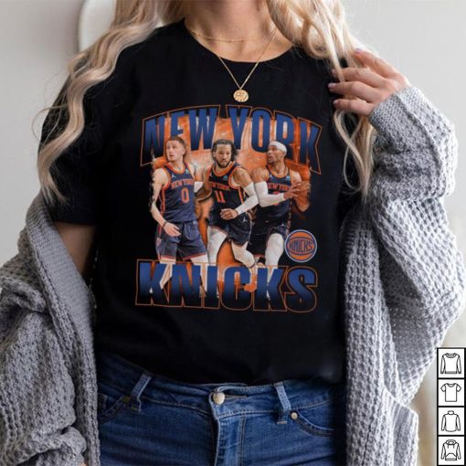 Unisex Stadium Essentials Jalen Brunson, Donte DiVincenzo & Josh Hart Black New York Knicks Trio T Shirt