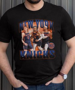 Unisex Stadium Essentials Jalen Brunson, Donte DiVincenzo & Josh Hart Black New York Knicks Trio T Shirt