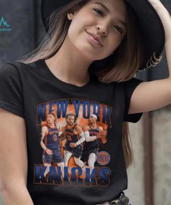 Unisex Stadium Essentials Jalen Brunson, Donte DiVincenzo & Josh Hart Black New York Knicks Trio T Shirt