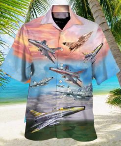Us Air Force North American F 100 Super Sabre Hawaiian Shirt