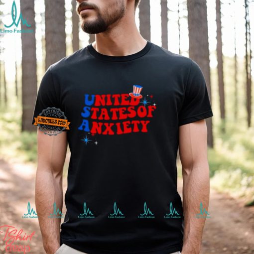 Usa United States Of Anxiety 4th Of July 2024 T shirt