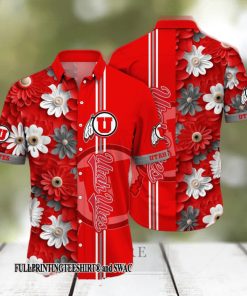 Utah Utes NCAA Flower Hot Version Hawaii Shirt And Tshirt