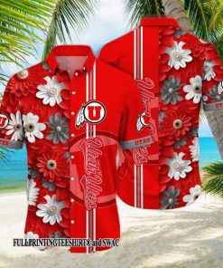 Utah Utes NCAA Flower Hot Version Hawaii Shirt And Tshirt