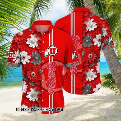 Utah Utes NCAA Flower Hot Version Hawaii Shirt And Tshirt