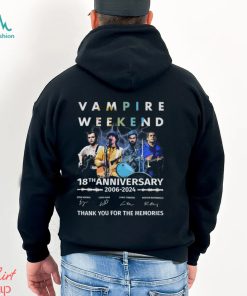 Vampire Weekend 18th Anniversary 2006 2024 Thank You For The Memories T Shirt