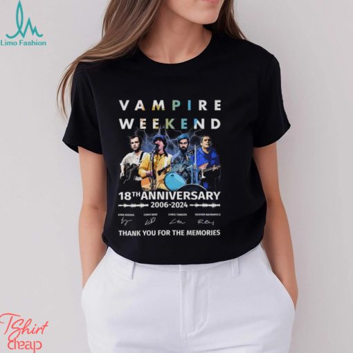 Vampire Weekend 18th Anniversary 2006 2024 Thank You For The Memories T Shirt