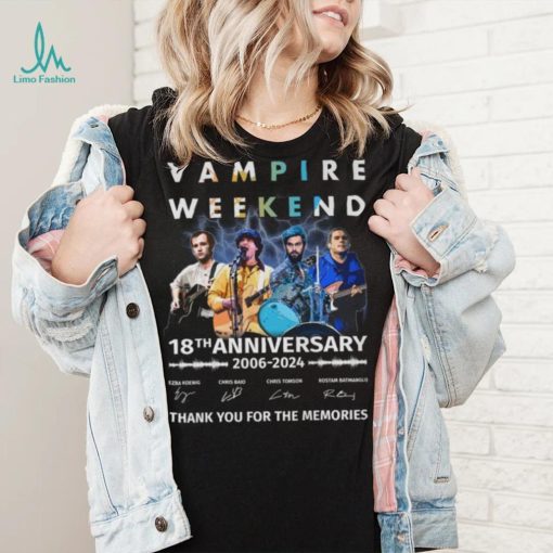 Vampire Weekend 18th Anniversary 2006 2024 Thank You For The Memories T Shirt