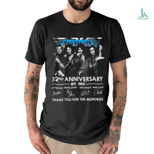 Van Halen 52nd Anniversary Thank You For The Memories Signatures T Shirt