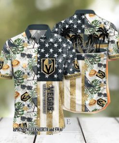 Vegas Golden Knights NHL Flower Best Combo 3D Hawaii Shirt And Tshirt