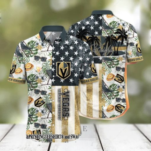 Vegas Golden Knights NHL Flower Best Combo 3D Hawaii Shirt And Tshirt