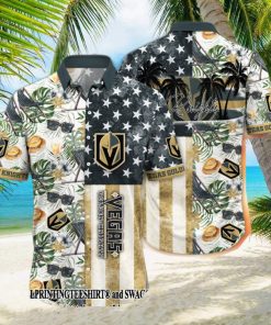 Vegas Golden Knights NHL Flower Best Combo 3D Hawaii Shirt And Tshirt