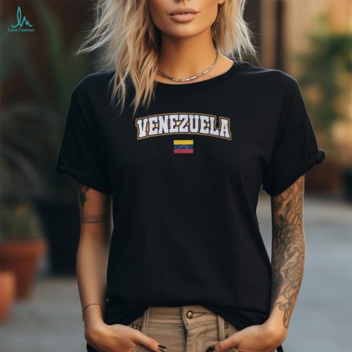 Venezuela Varsity World Flag Weathered T Shirt