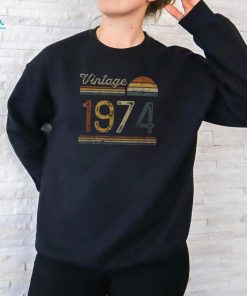 Vintage Born In 1974 Retro Birthday Men's T shirt