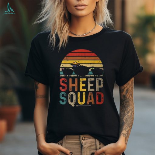 Vintage Retro Sheep Squad Sheep Wearing Sunglasses Farm T Shirt