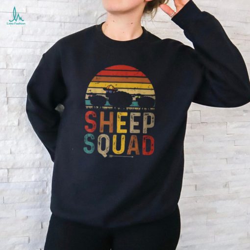 Vintage Retro Sheep Squad Sheep Wearing Sunglasses Farm T Shirt