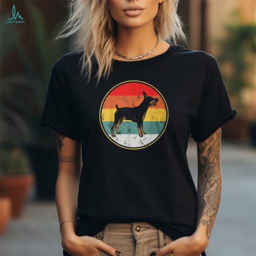 Vintage Retro Sunset Miniature Pinscher Dog T Shirt