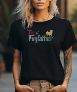 Vintage The Pugfather Happy Father's Day Pug Lover T Shirt