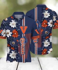 Virginia Cavaliers NCAA Flower New Fashion Full Printed Hawaii Shirt And Tshirt