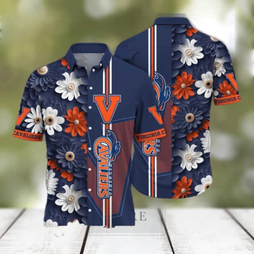 Virginia Cavaliers NCAA Flower New Fashion Full Printed Hawaii Shirt And Tshirt