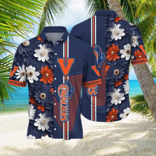 Virginia Cavaliers NCAA Flower New Fashion Full Printed Hawaii Shirt And Tshirt