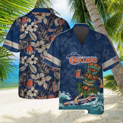 Virginia Cavaliers With Tiki Surfing 2024 Style Hawaiian Shirt