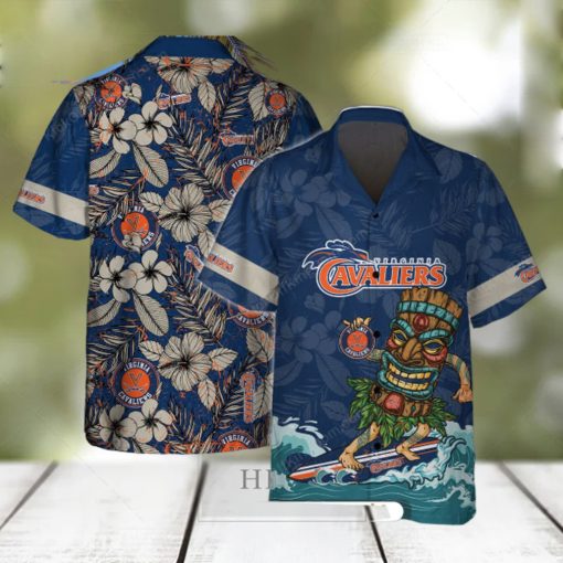 Virginia Cavaliers With Tiki Surfing 2024 Style Hawaiian Shirt