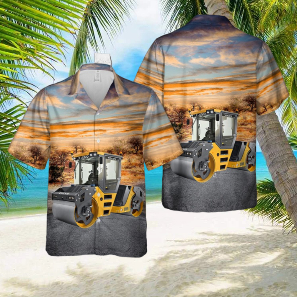 Volvo Road Construction Tandem Road Roller DD105 Hawaiian Shirt Volvo Road Construction Tandem Road Roller DD105 Hawaiian Shirt