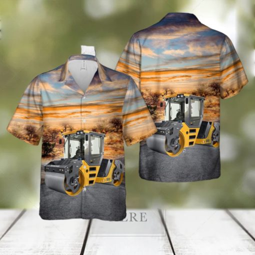 Volvo Road Construction Tandem Road Roller DD105 Hawaiian Shirt