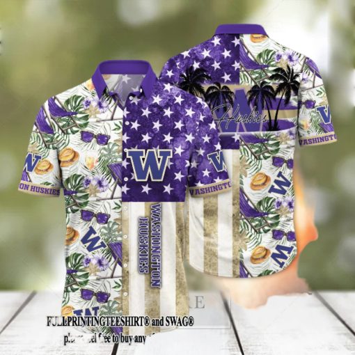 Washington Huskies NCAA Flower Gift Ideas All Over Printed Hawaii Shirt And Tshirt